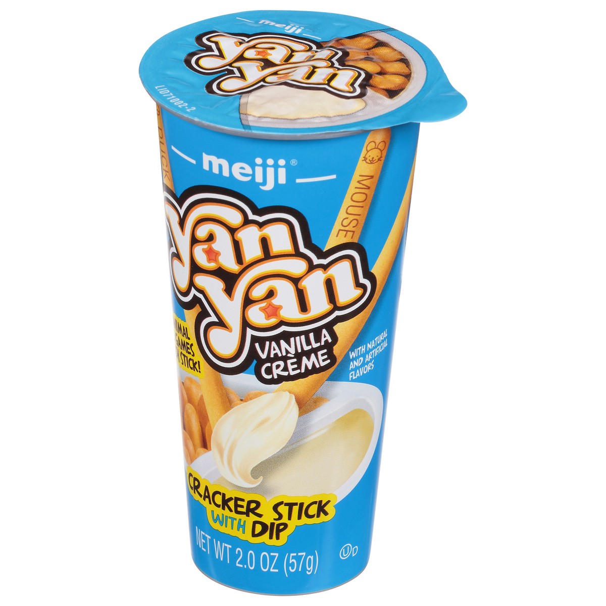 slide 3 of 9, Yan Yan Meiji Vanilla Cream Cookie Dip Cone, 2 oz