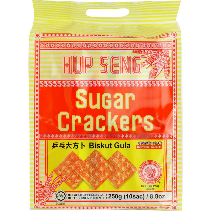 slide 1 of 1, Cap Ping Pong Hup Seng Sugar Crackers, 250 gram