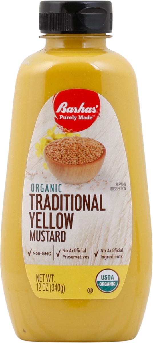 slide 5 of 13, Bashas Organic Yellow Mustard, 12 oz