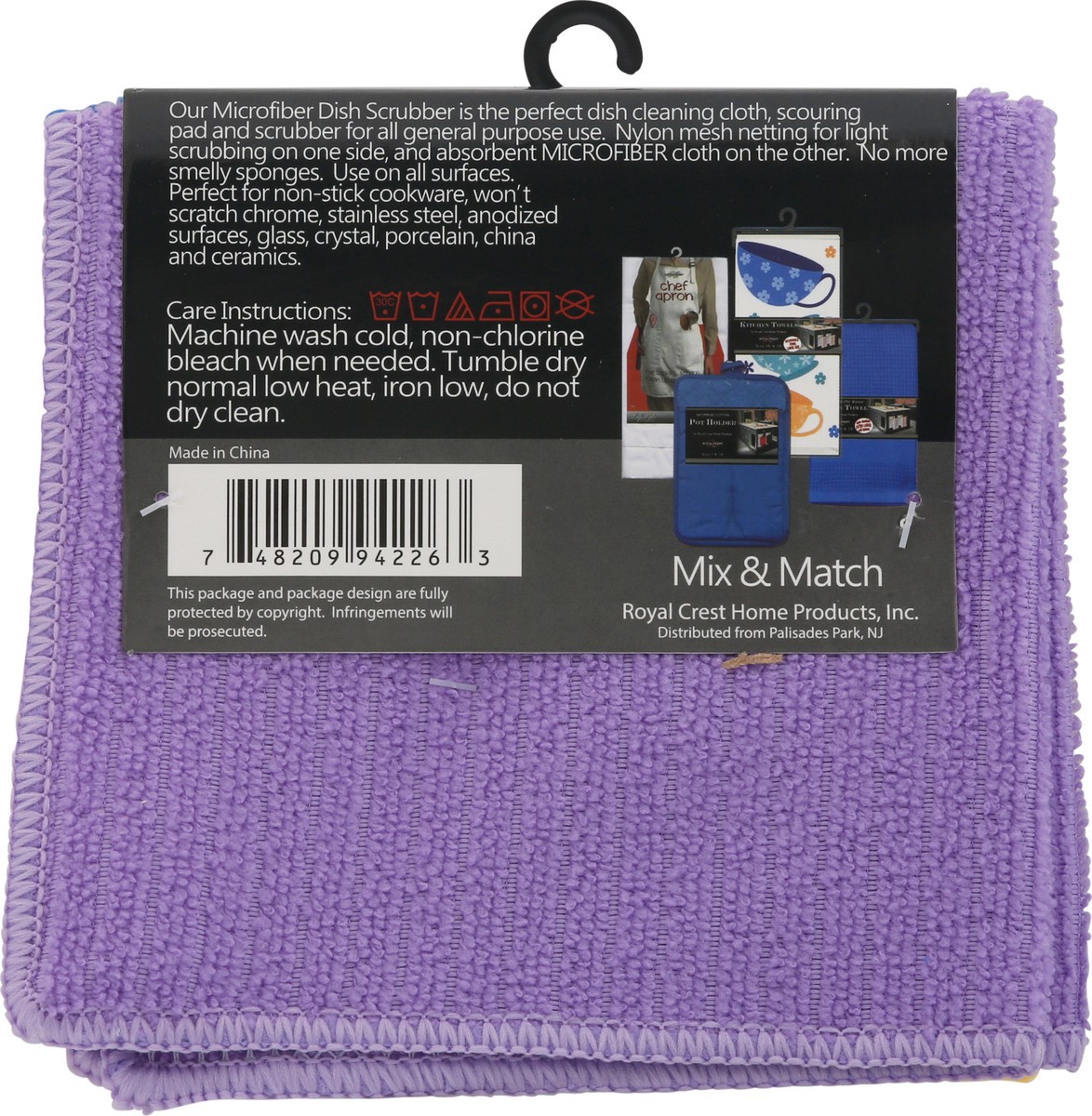 slide 8 of 9, Royal Crest Scrubber Cloths Microfiber Kitchen Towels 4 Pack, 4 ct