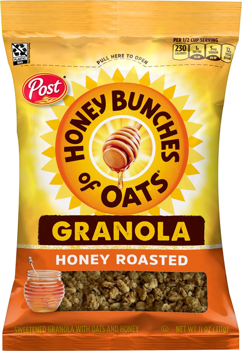 slide 4 of 7, Post Honey Roast Honey Bunches Of Oats Granola, 11 oz