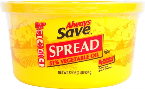 slide 1 of 1, Always Save Margarine Tub, 32 oz