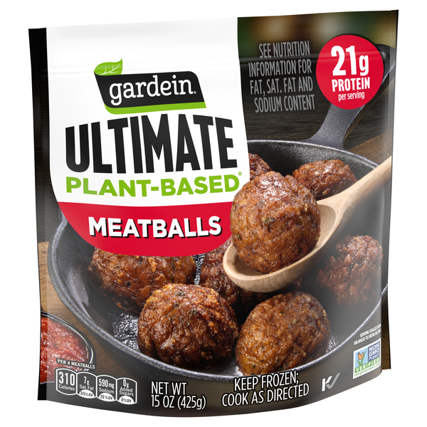 slide 1 of 1, Gardein Ultimate Plant-Based Meatballs, Frozen Meatballs, 15 oz., 15 oz