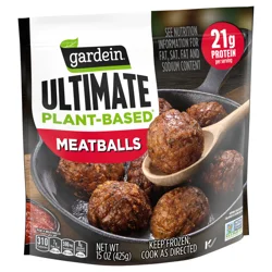 Gardein Ultimate Plant-Based Meatballs, Frozen Meatballs, 15 oz.