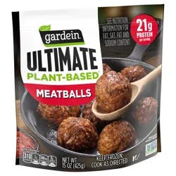 Gardein Ultimate Plant-Based Meatballs, Frozen Meatballs, 15 oz.