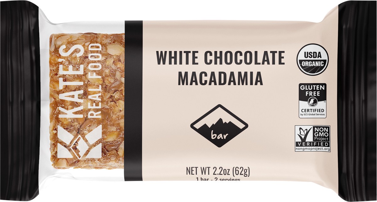 slide 5 of 7, Kate's Real Food White Chocolate Macadamia, 2.2 oz