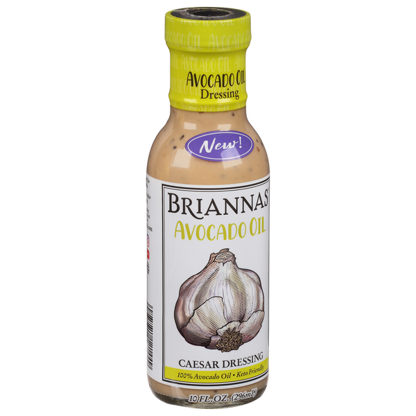 slide 1 of 1, BRIANNAS Avocado Oil Caesar Dressing 10 fl oz, 10 fl oz