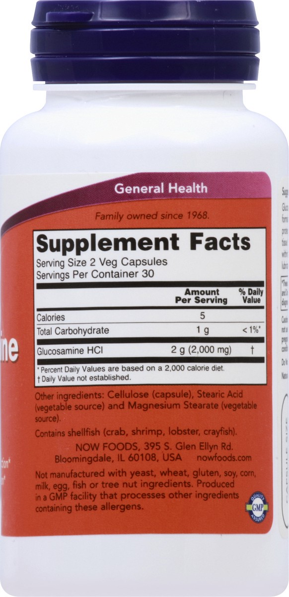 slide 4 of 7, Now Naturals NOW Glucosamine 1000 mg Capsules, 60 ct