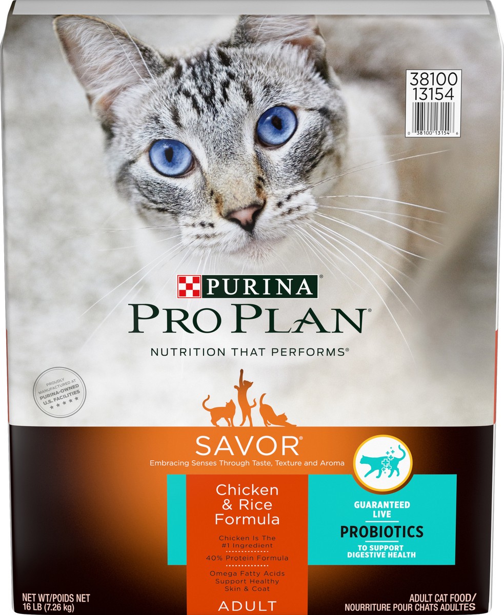 slide 3 of 6, Pro Plan Purina Pro Plan High Protein Cat Food With Probiotics for Cats, Chicken and Rice Formula, 16 lb