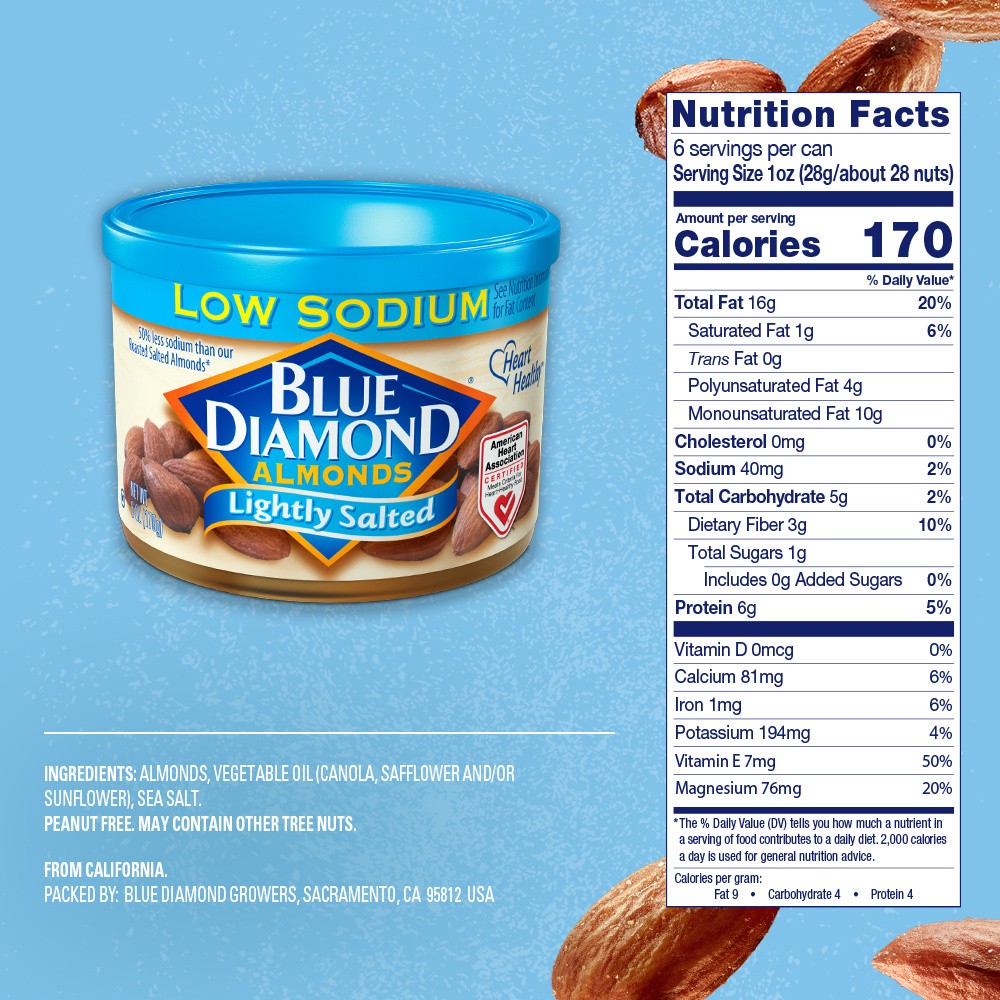 slide 2 of 2, Blue Diamond Lightly Salted Almonds, 6 oz