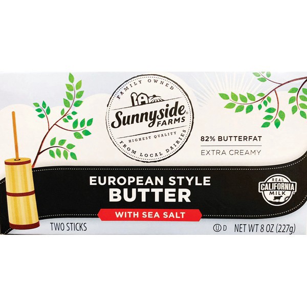 slide 1 of 1, Sunnyside Farms, Sea Salt Butter, European Style, 8 oz