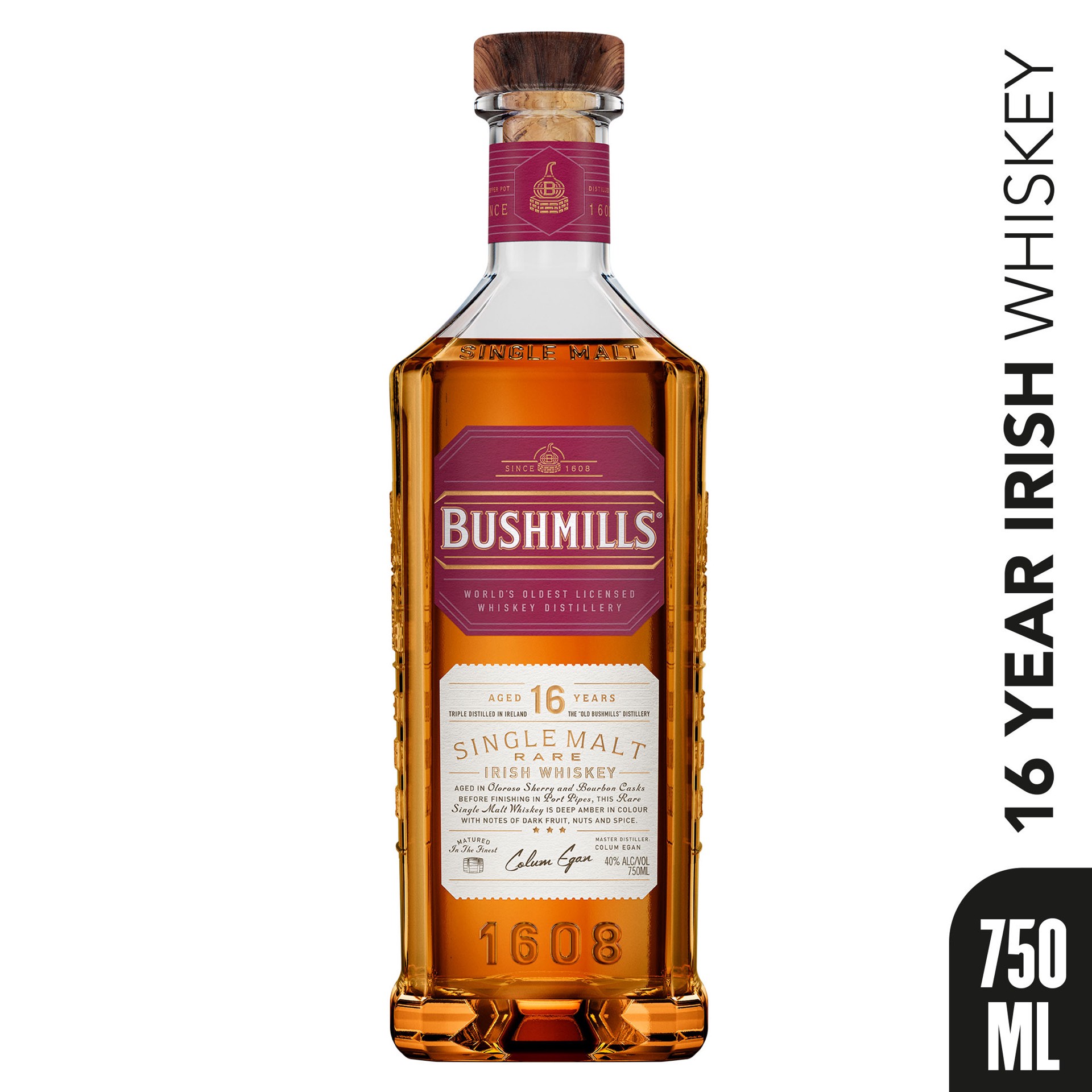 slide 2 of 5, Bushmills 16 Year Irish Whiskey 80 Proof - 750 ml, 25.4 oz