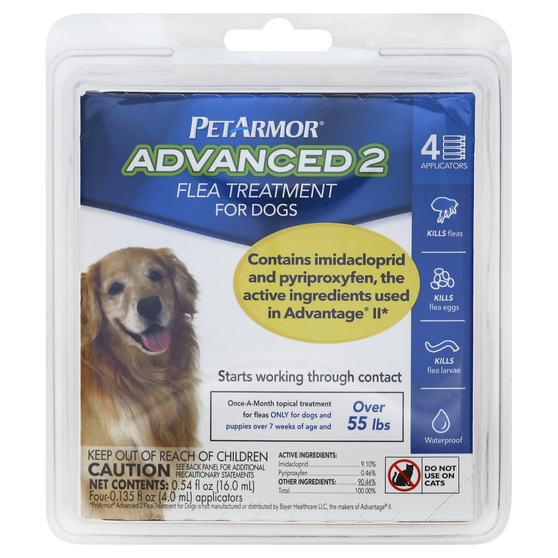 slide 1 of 1, PetArmor Advanced 2 Flea Treatment for Dogs, X Large, 0.54 fl oz