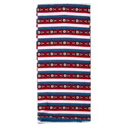 Texas Proud Red & Blue Floral Striped Kitchen Towel