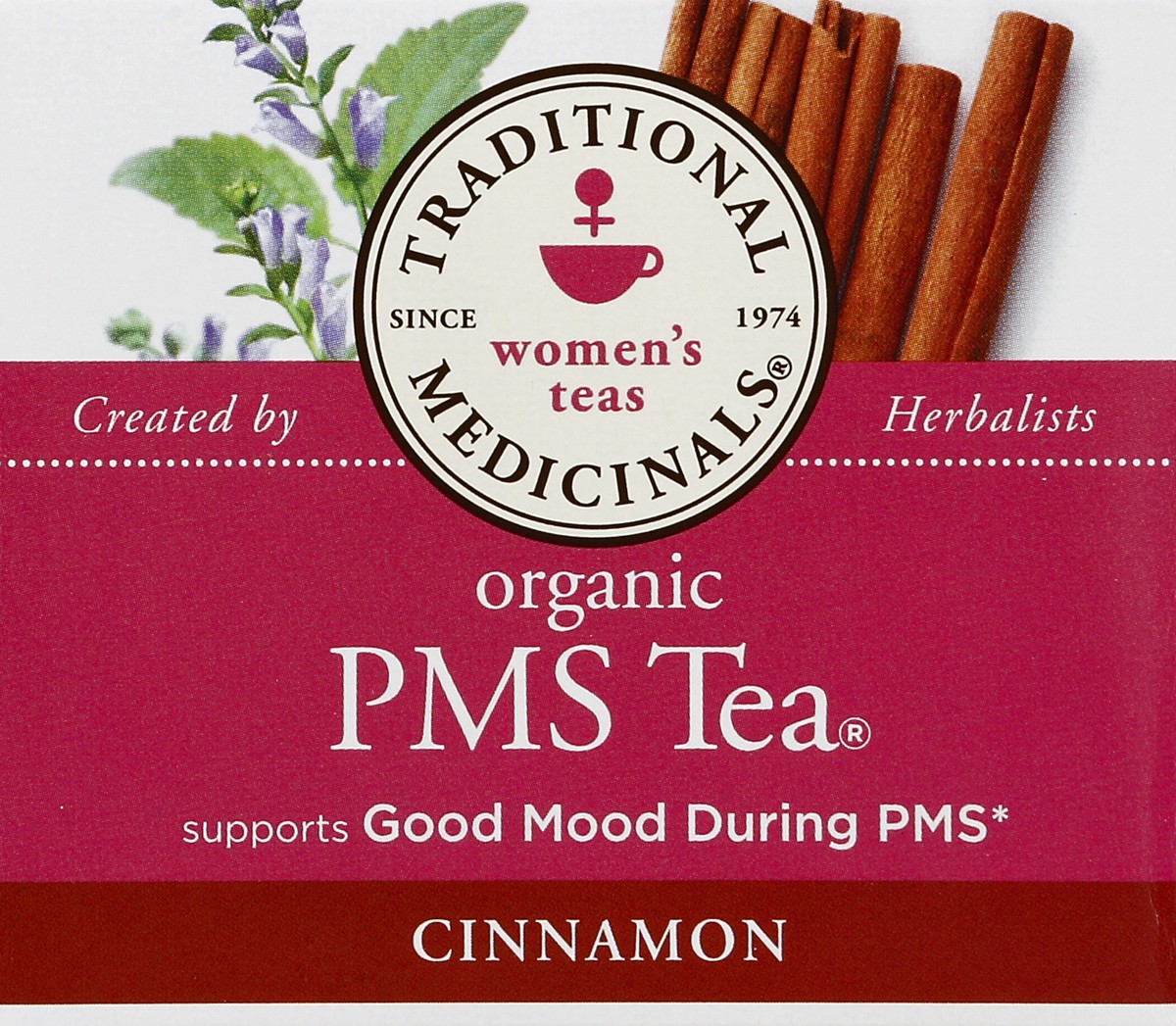 slide 4 of 4, Traditional Medicinals Herbal PMS Caffeine Free Tea Bags, Cinnamon - 16 ct, 16 ct