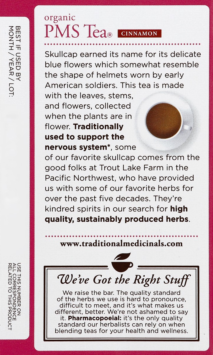 slide 2 of 4, Traditional Medicinals Herbal PMS Caffeine Free Tea Bags, Cinnamon - 16 ct, 16 ct