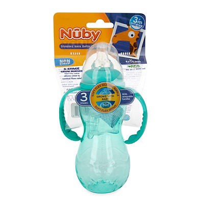 slide 1 of 1, Nuby 3 Stage Tritan Standard Neck 10 oz Bottle, 10 oz