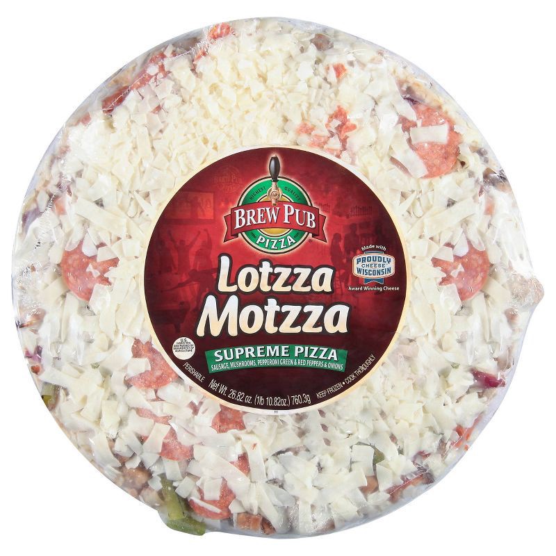 slide 1 of 4, Brew Pub Pizza Lotzza Motzza Supreme Frozen Pizza, 30.75 oz