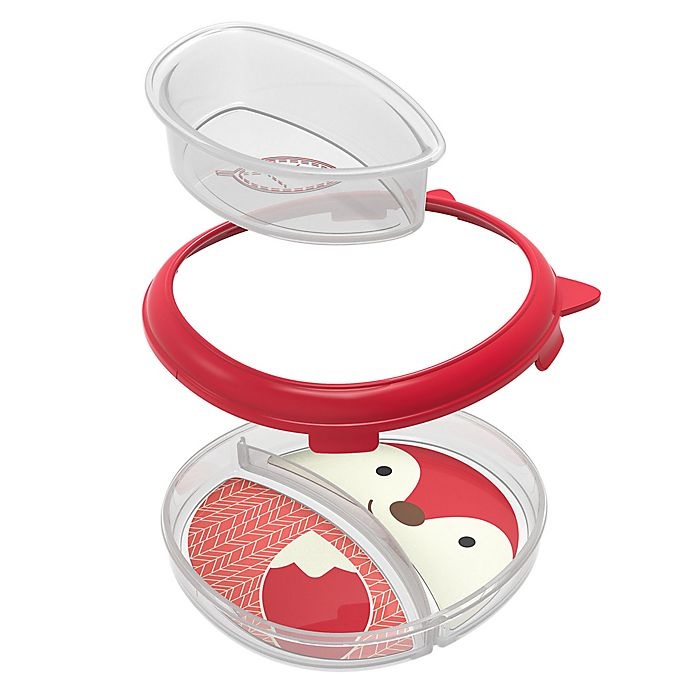 slide 3 of 3, Skip Hop SKIP*HOP Zoo Fox Smart Serve Non-Slip Training Set - Red, 1 ct