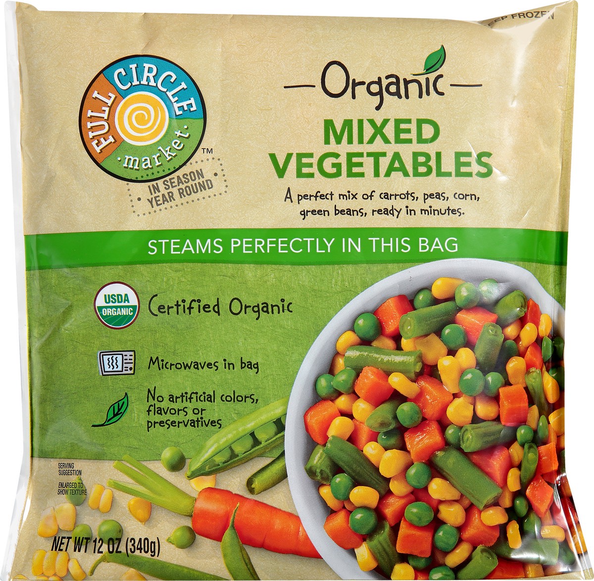 slide 1 of 13, Full Circle Market Organic Mixed Vegetable 12 oz Bag, 12 oz