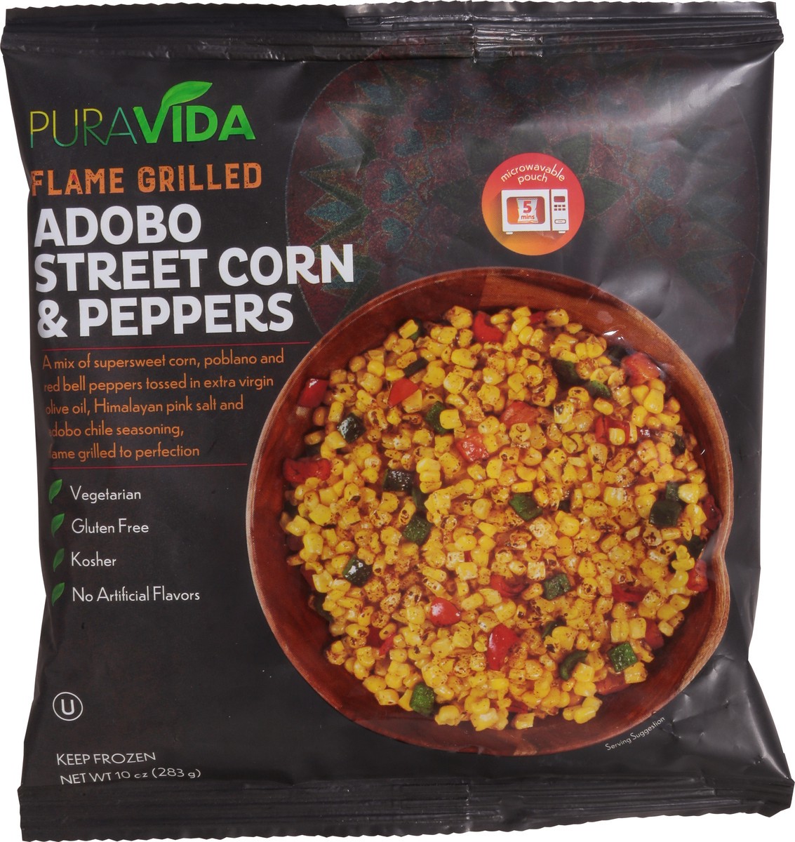 slide 5 of 14, PuraVida Flame Grilled Adobo Street Corn & Peppers 10 oz, 10 oz