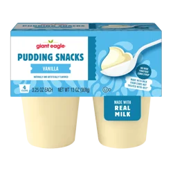 Giant Eagle Vanilla Pudding Snacks - 13 oz