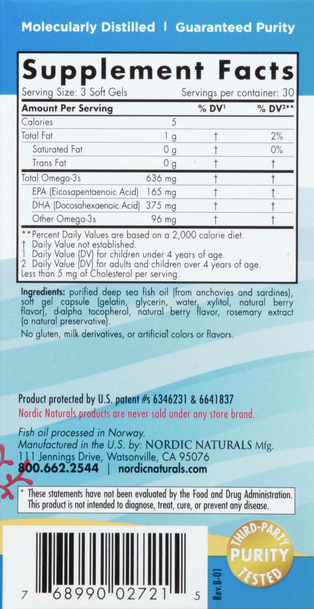 slide 2 of 13, Nordic Naturals Children's Dha Xtra Berry Punch Omega-3, 90 ct