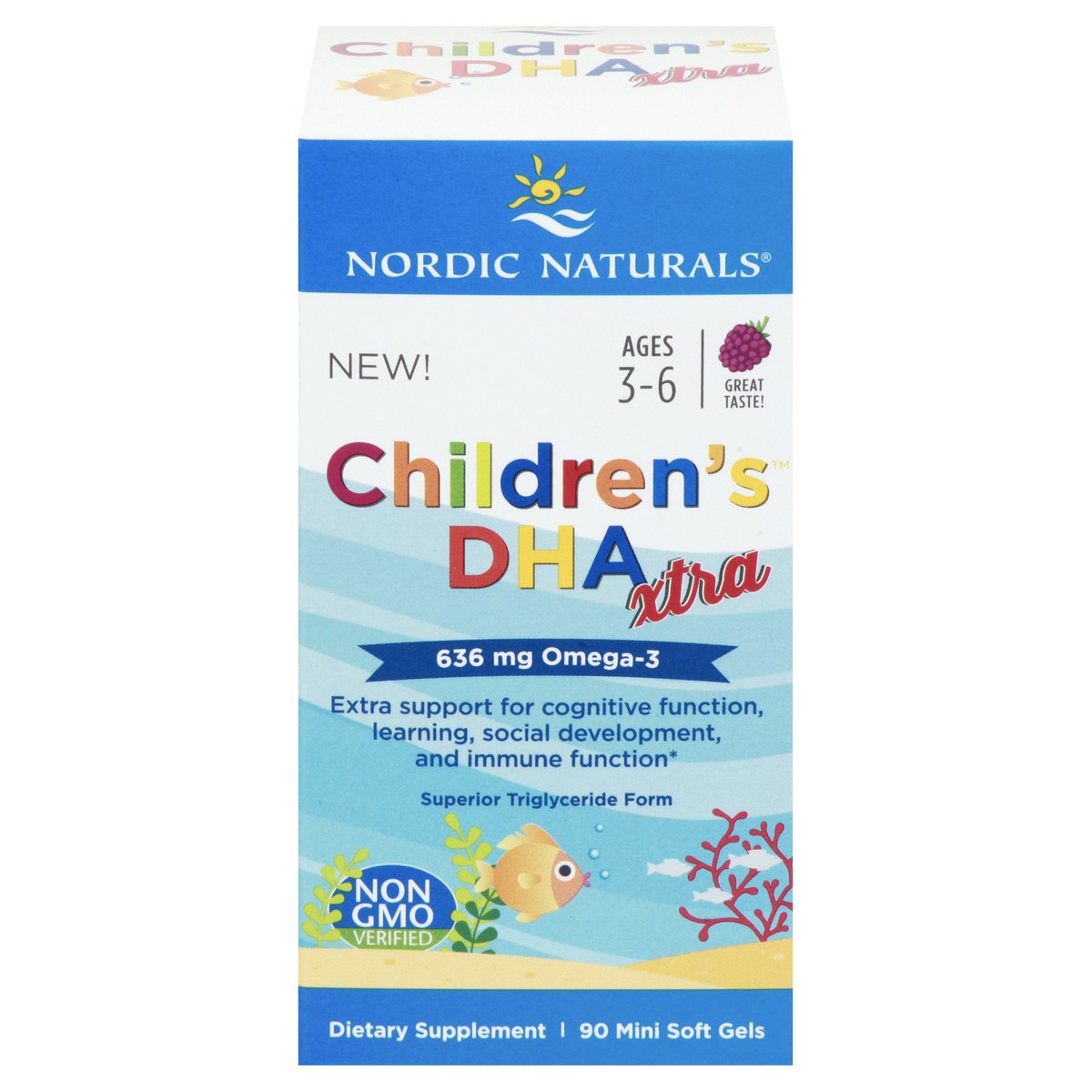 slide 1 of 13, Nordic Naturals Children's Dha Xtra Berry Punch Omega-3, 90 ct