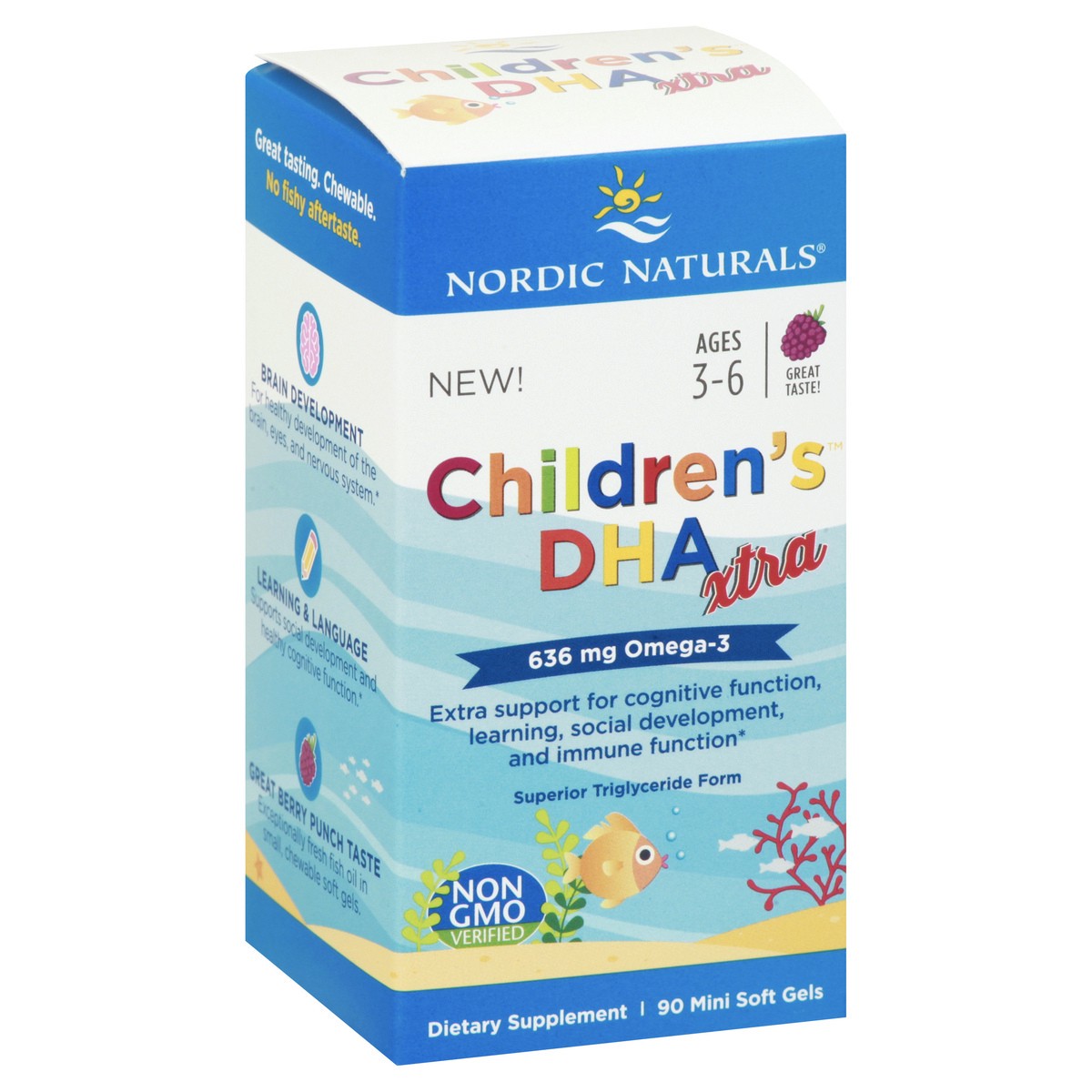 slide 5 of 13, Nordic Naturals Children's Dha Xtra Berry Punch Omega-3, 90 ct