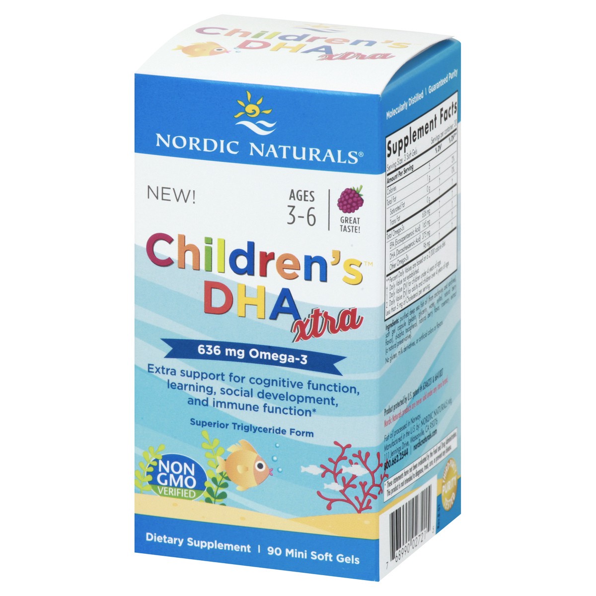 slide 8 of 13, Nordic Naturals Children's Dha Xtra Berry Punch Omega-3, 90 ct