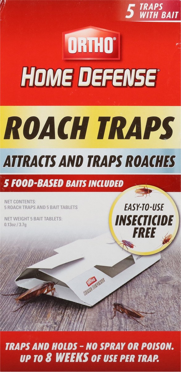 slide 2 of 12, Ortho Home Defense Roach Traps 5 ea, 1 ct