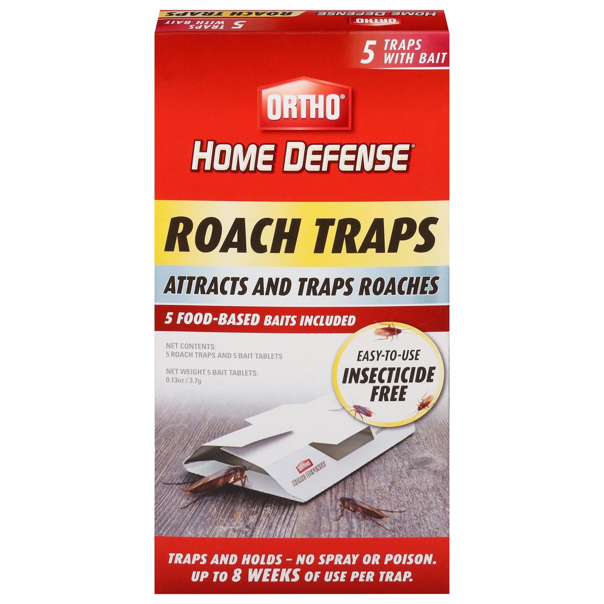 slide 5 of 12, Ortho Home Defense Roach Traps 5 ea, 1 ct