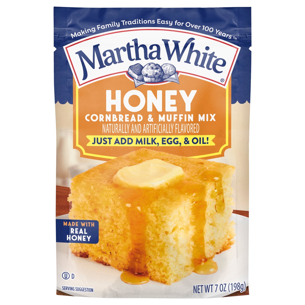 slide 1 of 12, Martha White Honey Cornbread and Muffin Mix, 7 oz Pouch, 7 oz