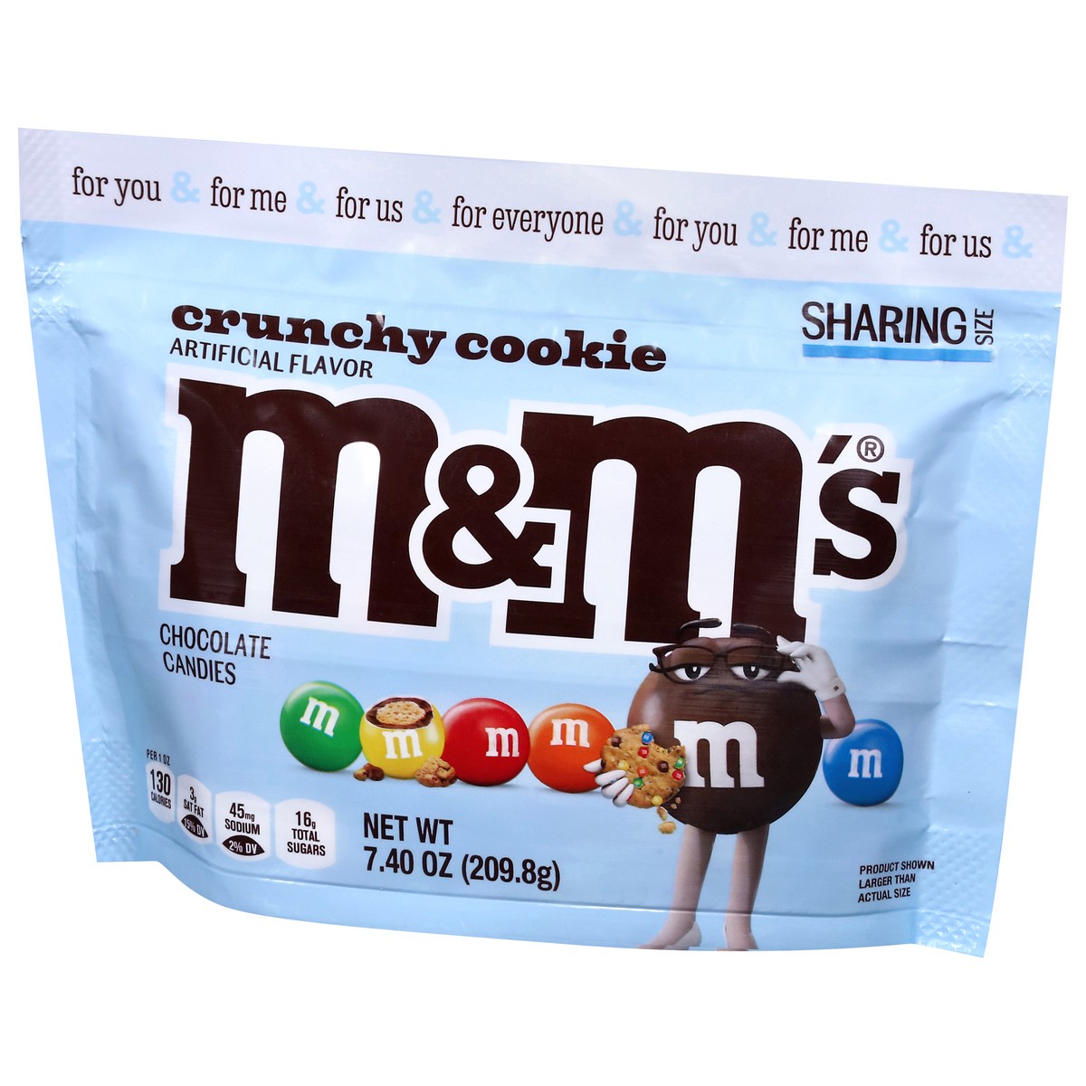 slide 4 of 4, M&M's Crunchy Cookie Chocolate Candies Sharing Size 7.40 oz, 7.4 oz