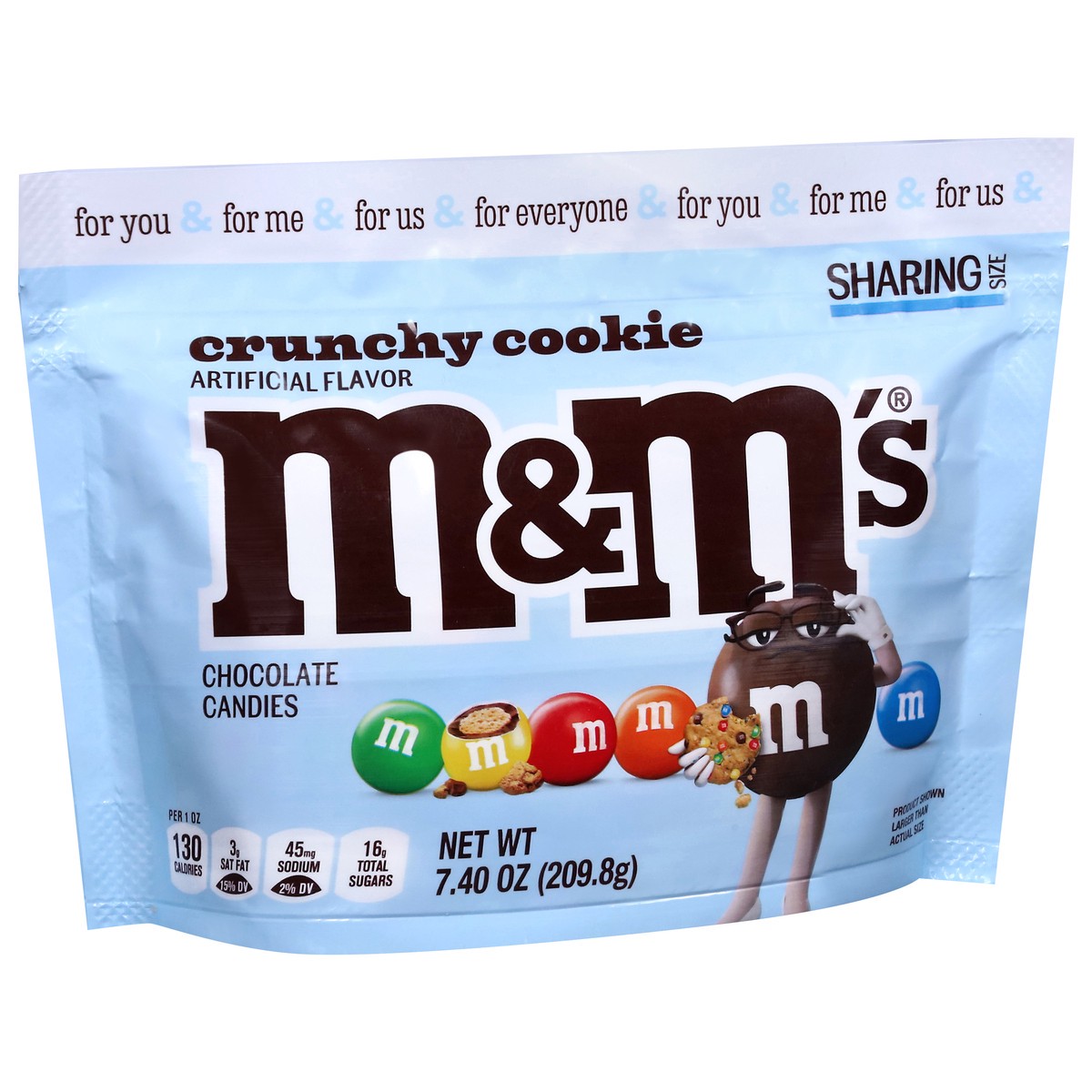 slide 3 of 4, M&M's Crunchy Cookie Chocolate Candies Sharing Size 7.40 oz, 7.4 oz