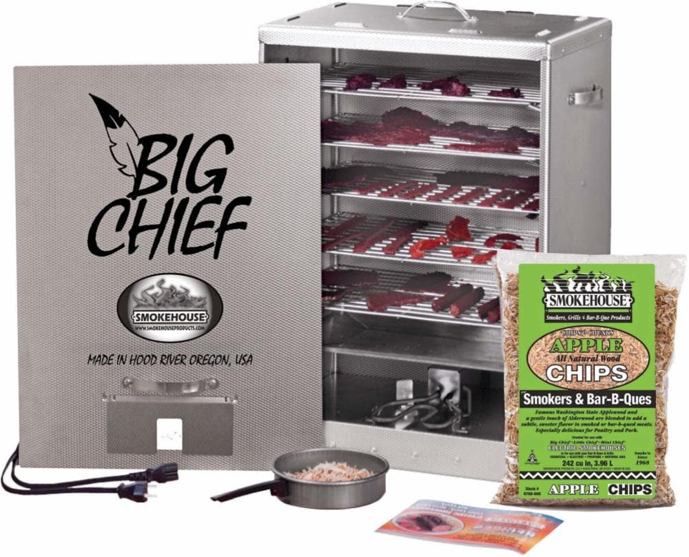 slide 1 of 1, Smokehouse Big Chief Front Load Smoker, 24.5 in x 18 in x 12 in