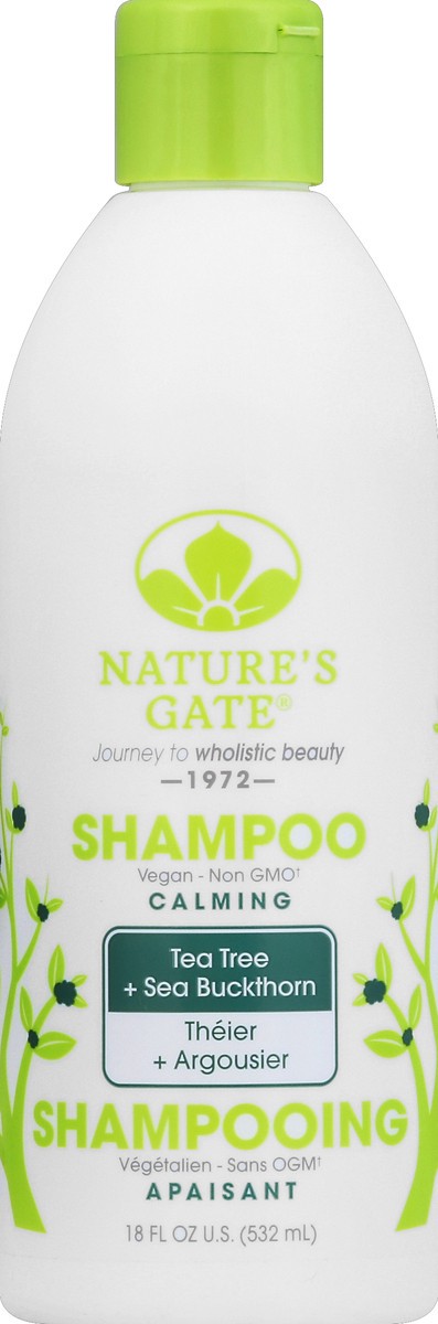 slide 2 of 2, Nature's Gate Shampoo, Calming, Tea Tree + Sea Buckthorn, 18 oz