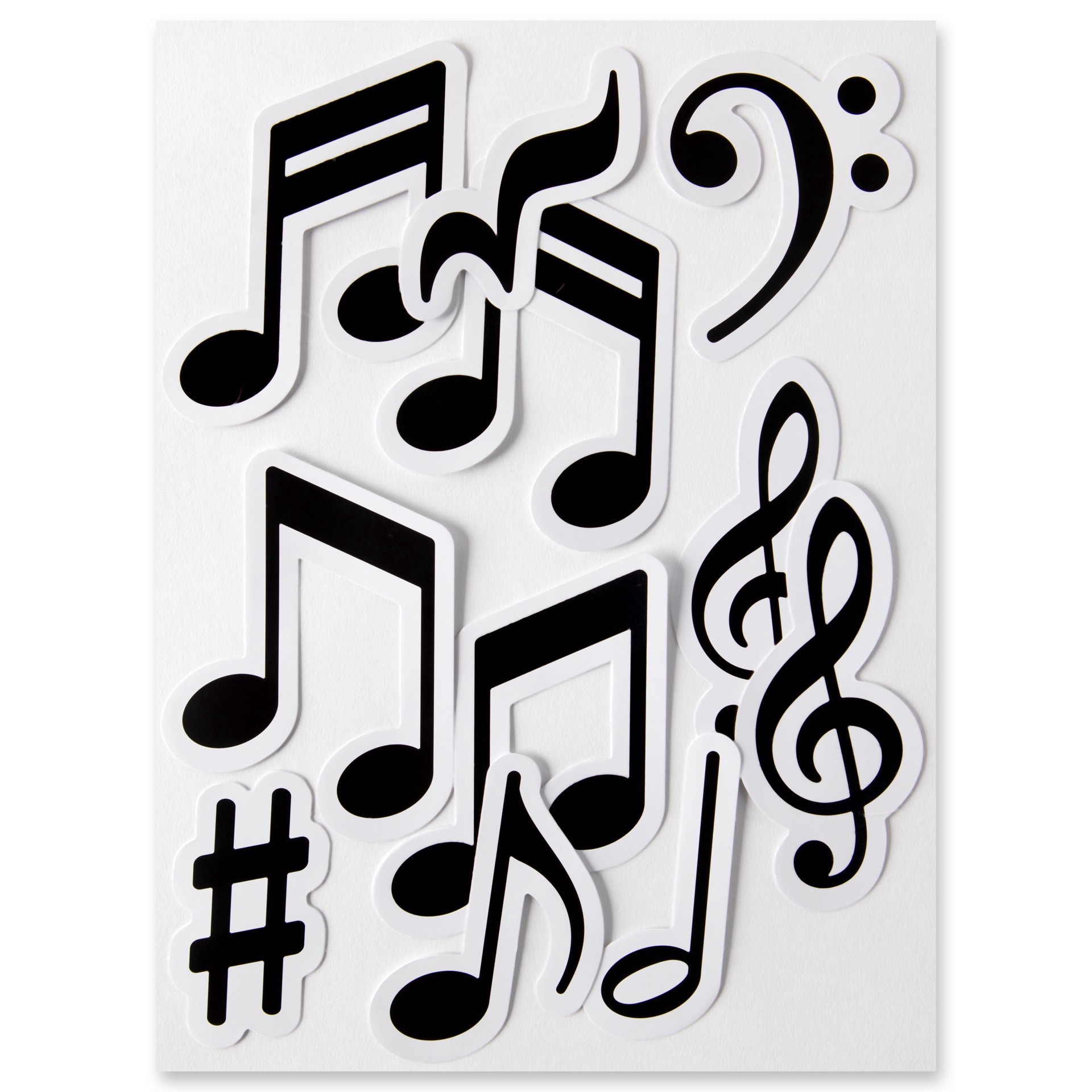 slide 3 of 4, Music Notes Die Cut Stickers By Recollections, 4 in x 6 in