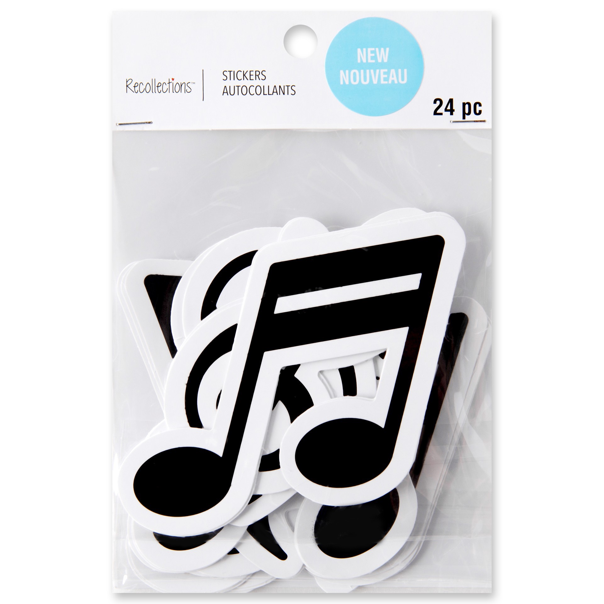 slide 4 of 4, Music Notes Die Cut Stickers By Recollections, 4 in x 6 in