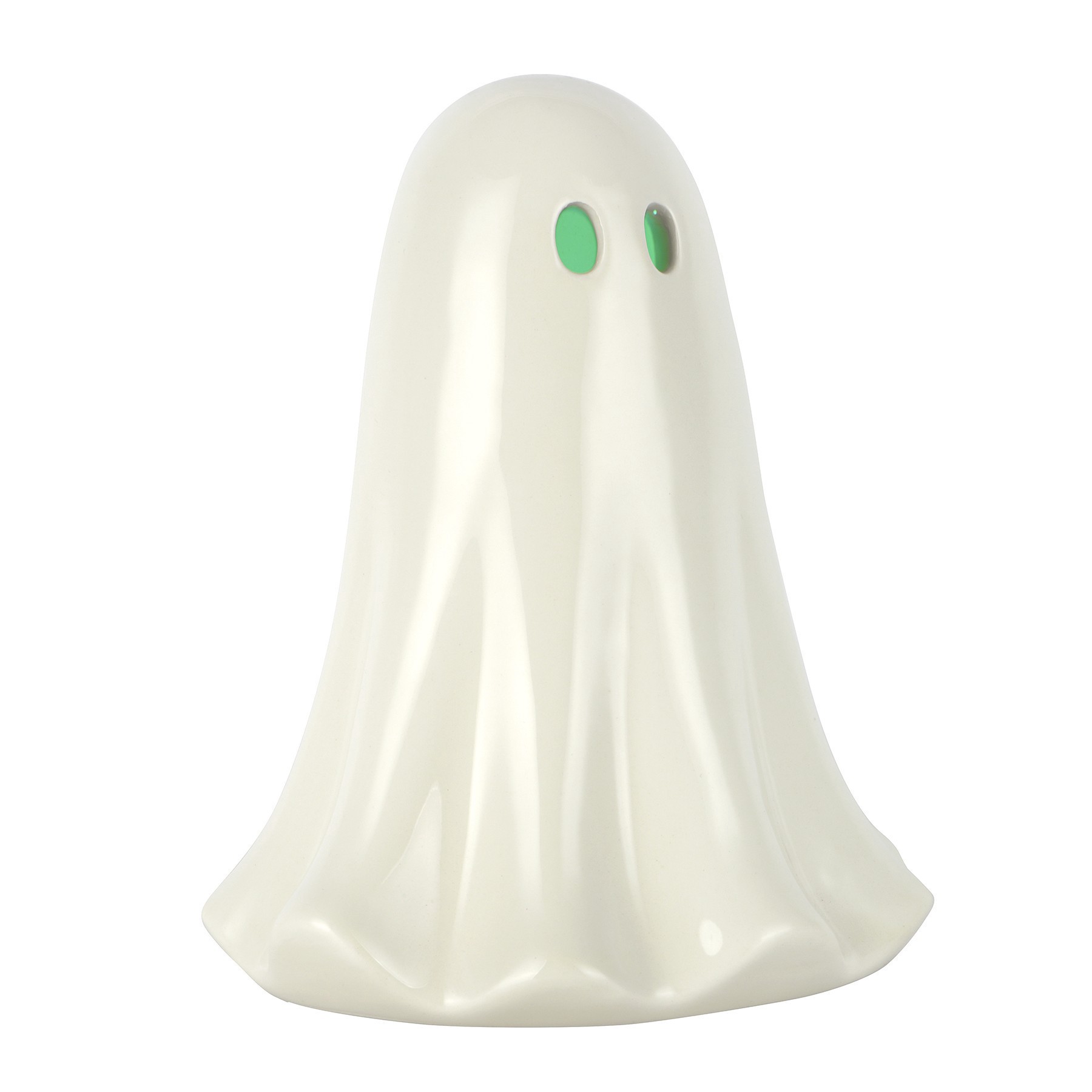 slide 3 of 5, 6.5" Light Up Ceramic Ghost Tabletop Decor By Ashland, 5.5 in x 5.3 in x 6.4 in