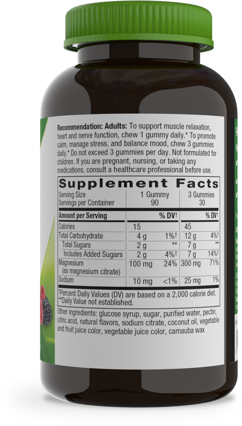 slide 4 of 4, Nature's Way Magnesium Gummy, 90 ct