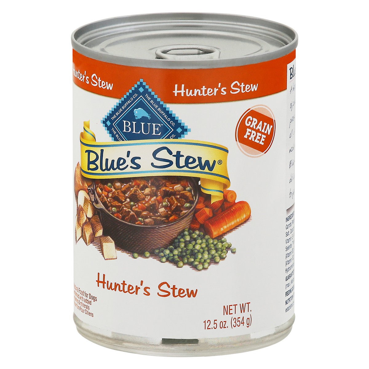 slide 3 of 9, Blue Buffalo Blue's Stew Natural Adult Wet Dog Food, Hunter's Stew 12.5-oz Can, 