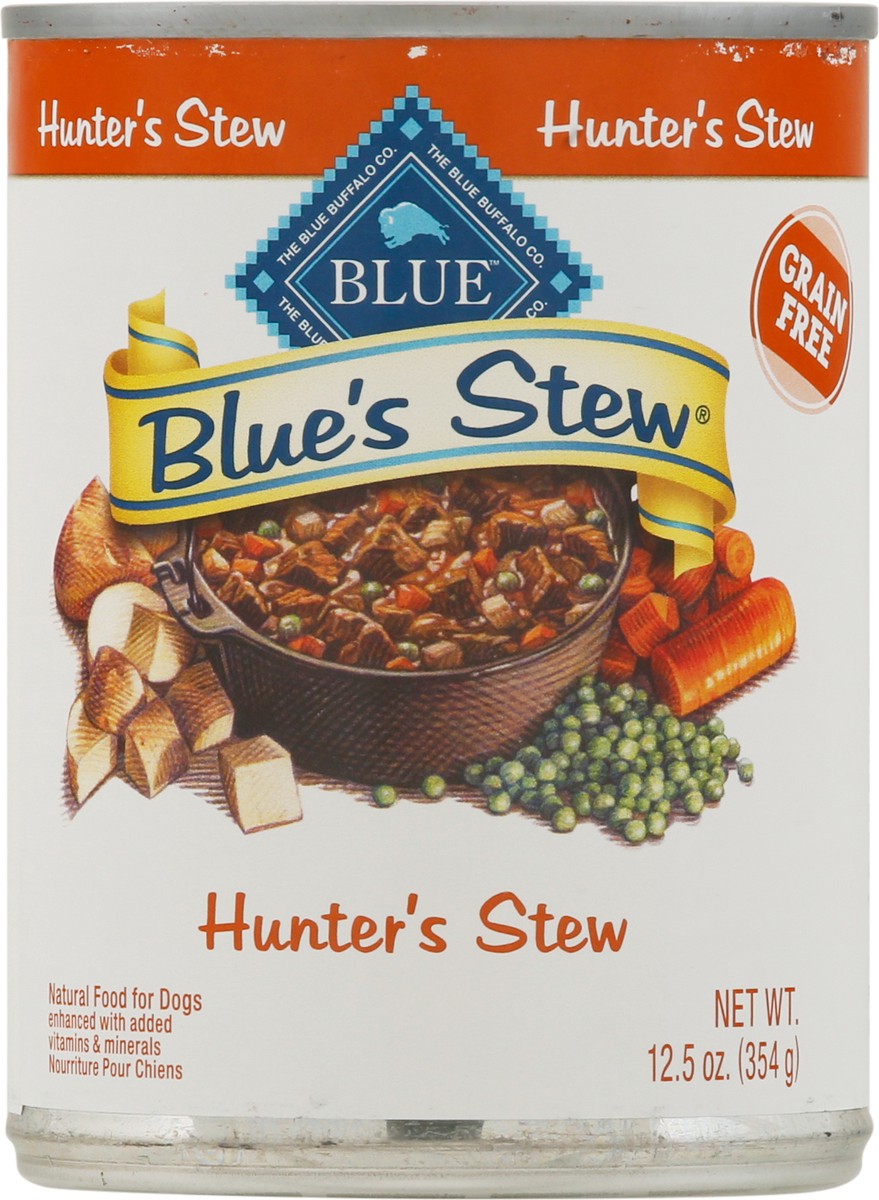 slide 6 of 9, Blue Buffalo Blue's Stew Natural Adult Wet Dog Food, Hunter's Stew 12.5-oz Can, 