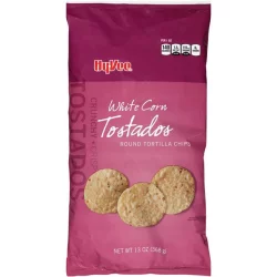 Hy-vee White Corn Tostados Round Tortilla Chips