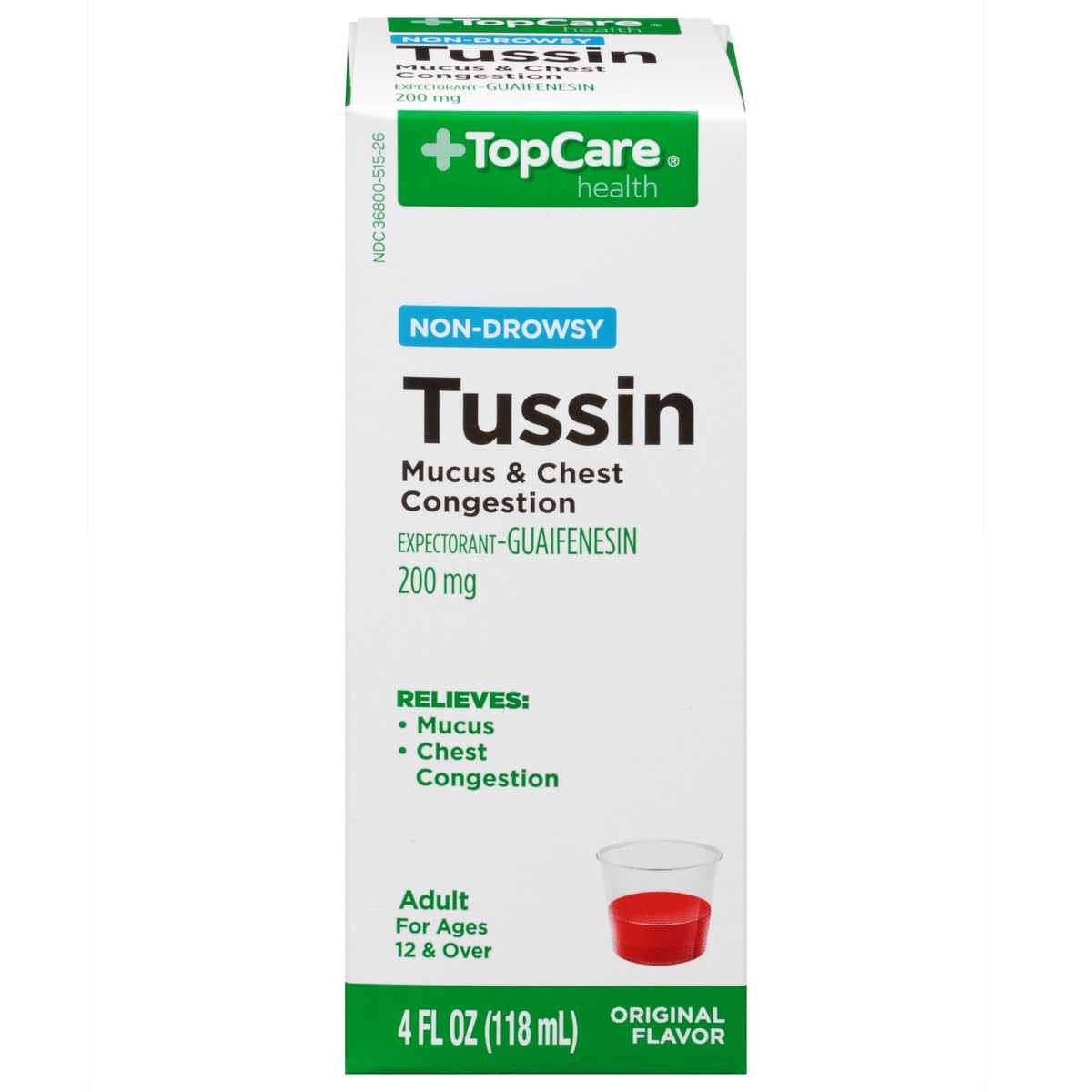 slide 13 of 17, TopCare Health 200 Mg Adult Original Flavor Tussin 4 oz, 4 fl oz