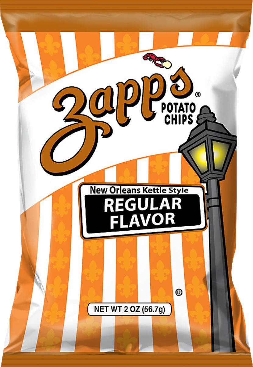 slide 4 of 10, Zapp's New Orleans Kettle Style Regular Flavor Potato Chips 2 oz, 2 oz