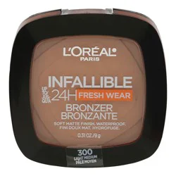 L'Oreal Infallible Light Medium 300 Waterproof Bronzer 0.31 oz