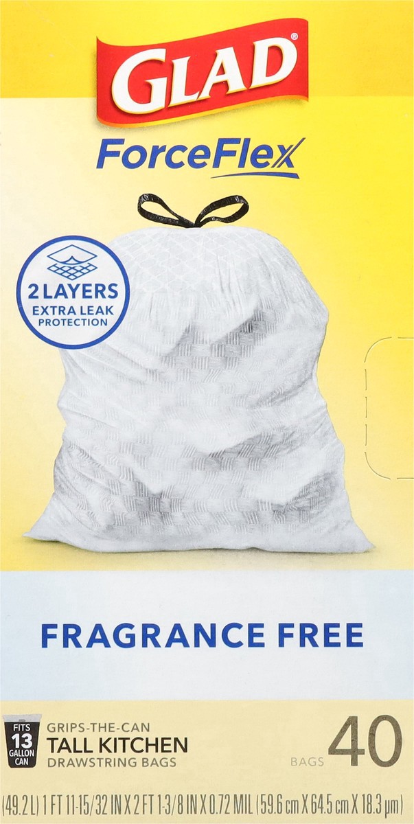 slide 12 of 13, Glad Force Flex Drawstring 13 Gallon 40ct, 40 ct
