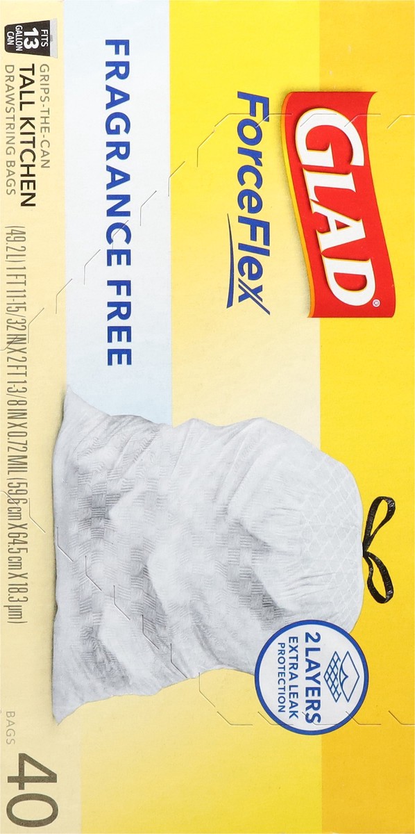 slide 11 of 13, Glad Force Flex Drawstring 13 Gallon 40ct, 40 ct