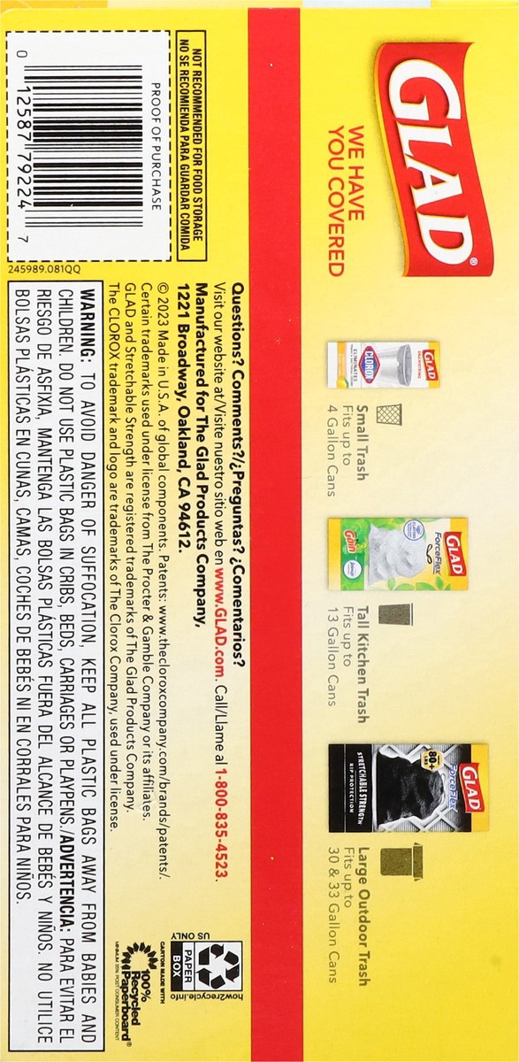slide 5 of 13, Glad Force Flex Drawstring 13 Gallon 40ct, 40 ct